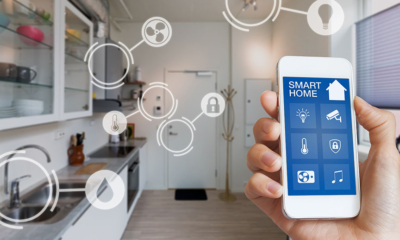 Smart home technology interface on smartphone app