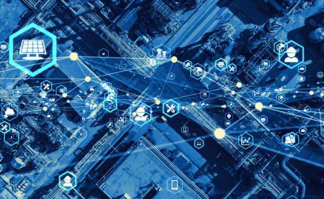 Industrial technology supply chain concept