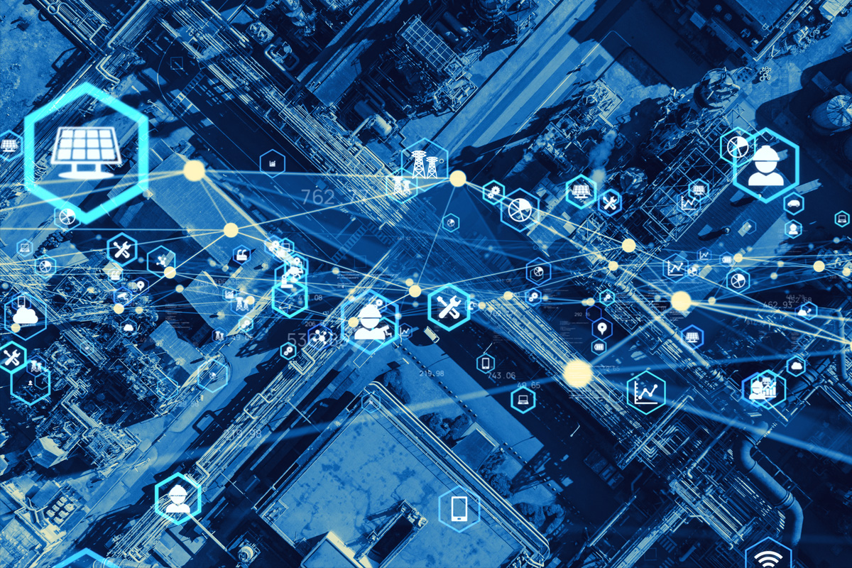 Industrial technology supply chain concept