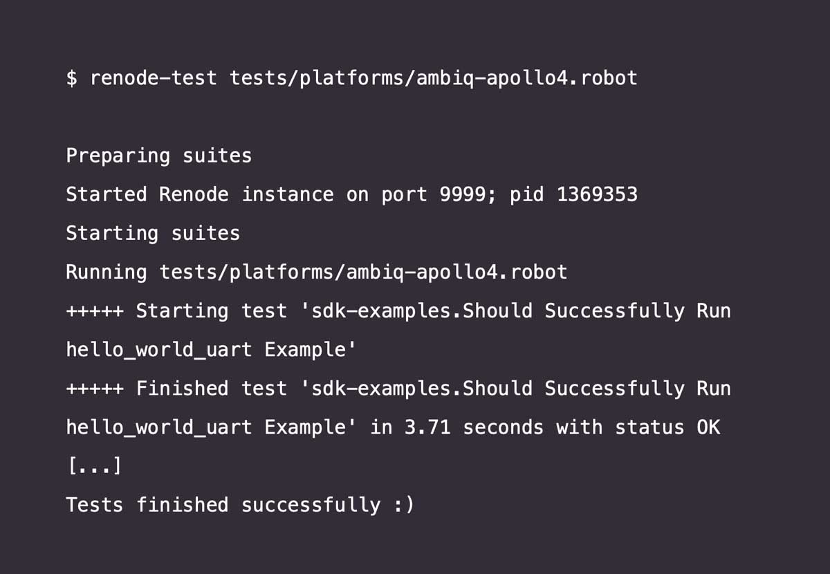 Antmicro Renode Test Utility