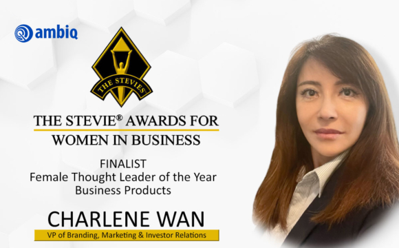 Charlene Wan Named Finalist in Stevie Awards for Women in Business