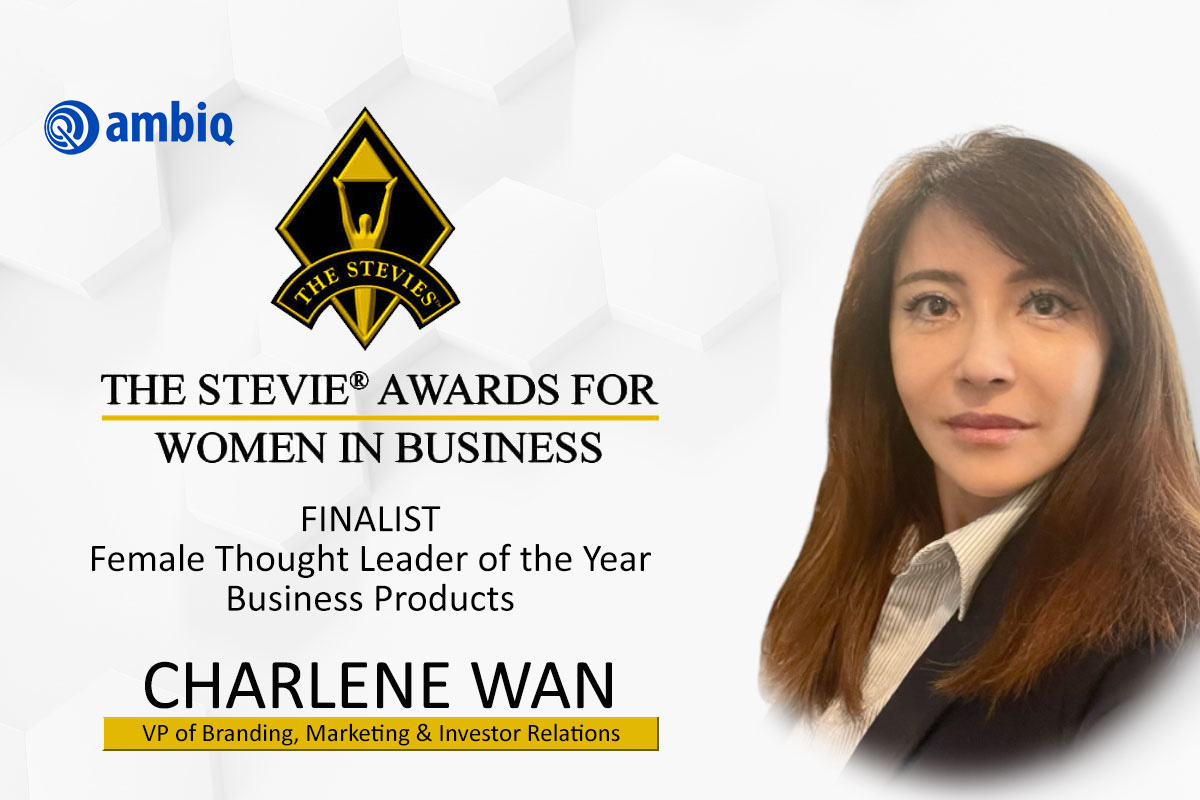 Charlene Wan Named Finalist in Stevie Awards for Women in Business