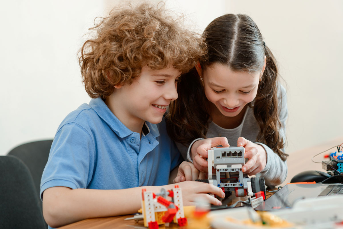 Kids participating in STEM education