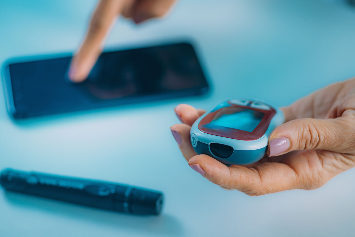 Glucose levels with smart app
