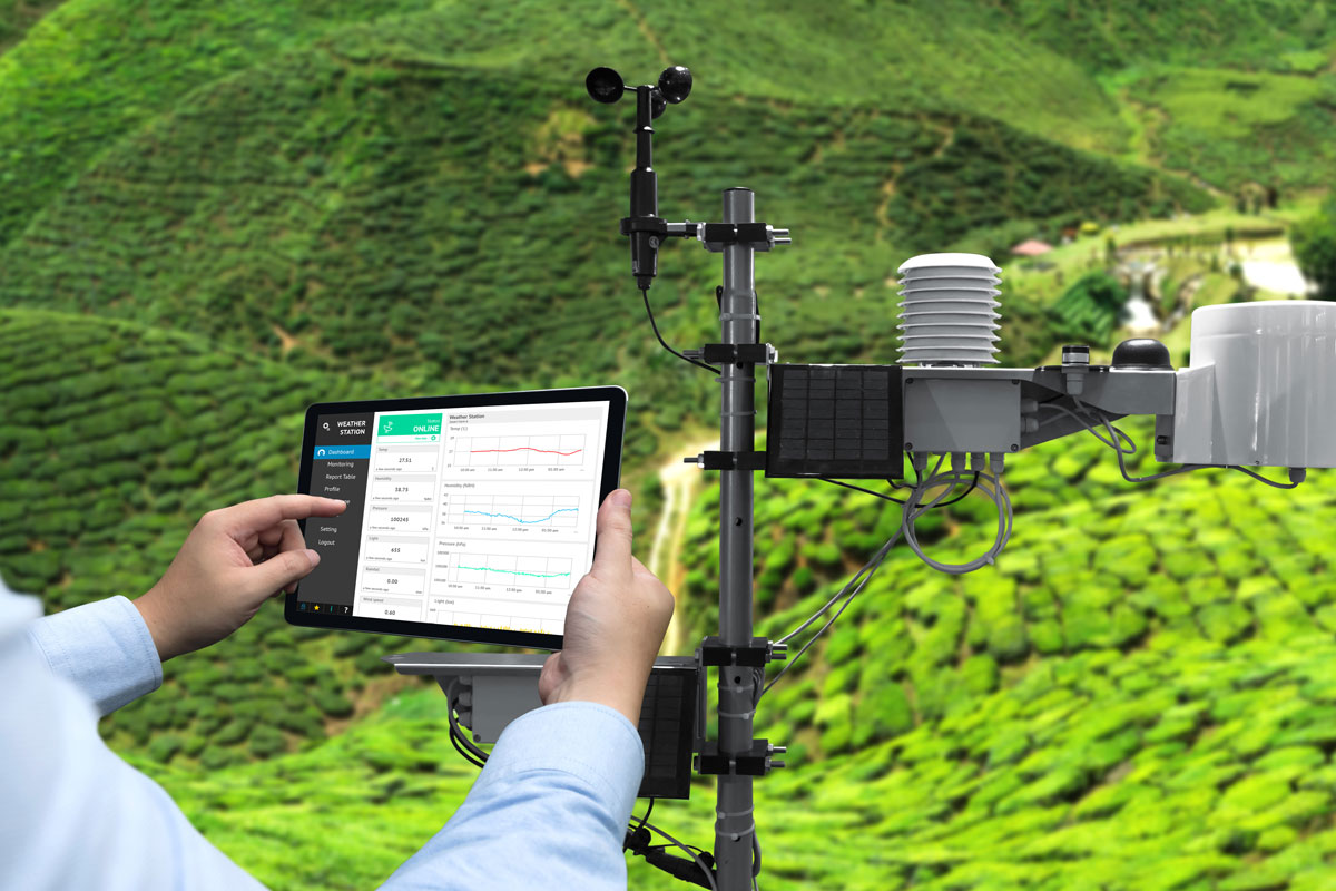 Weather station monitoring current conditions