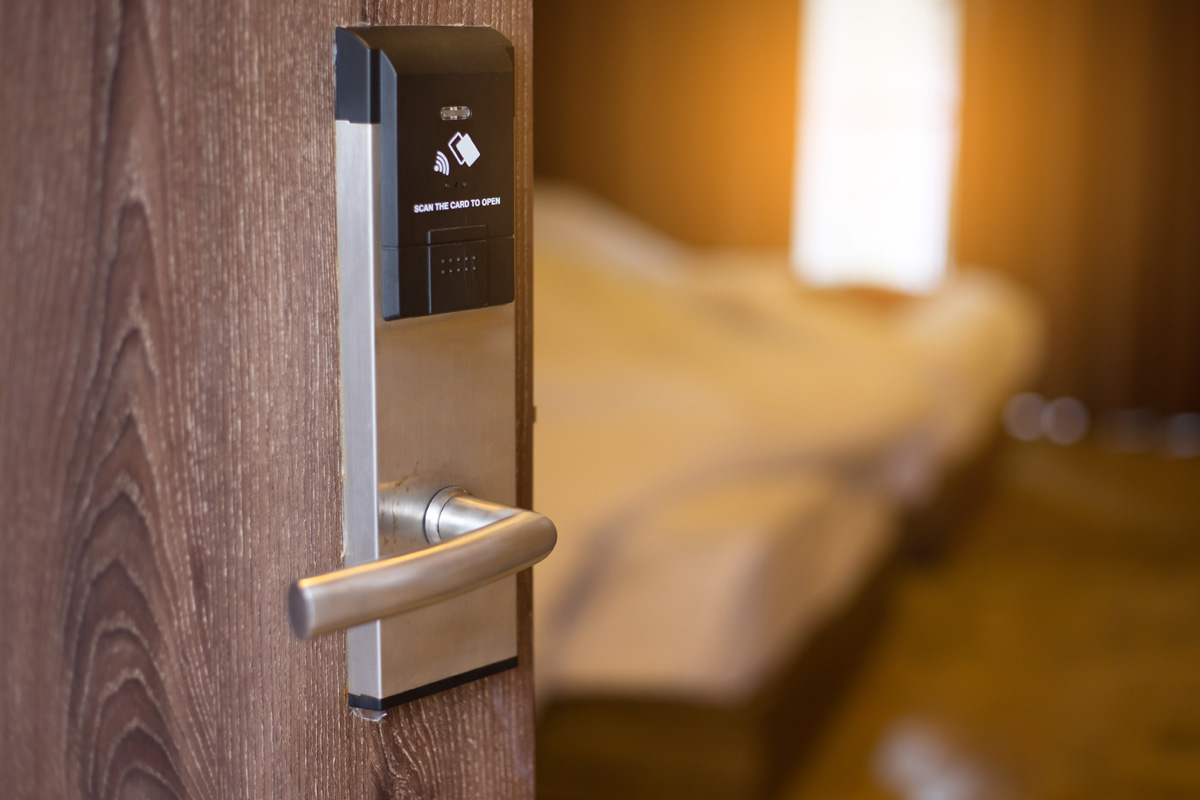 Smart hotel door lock