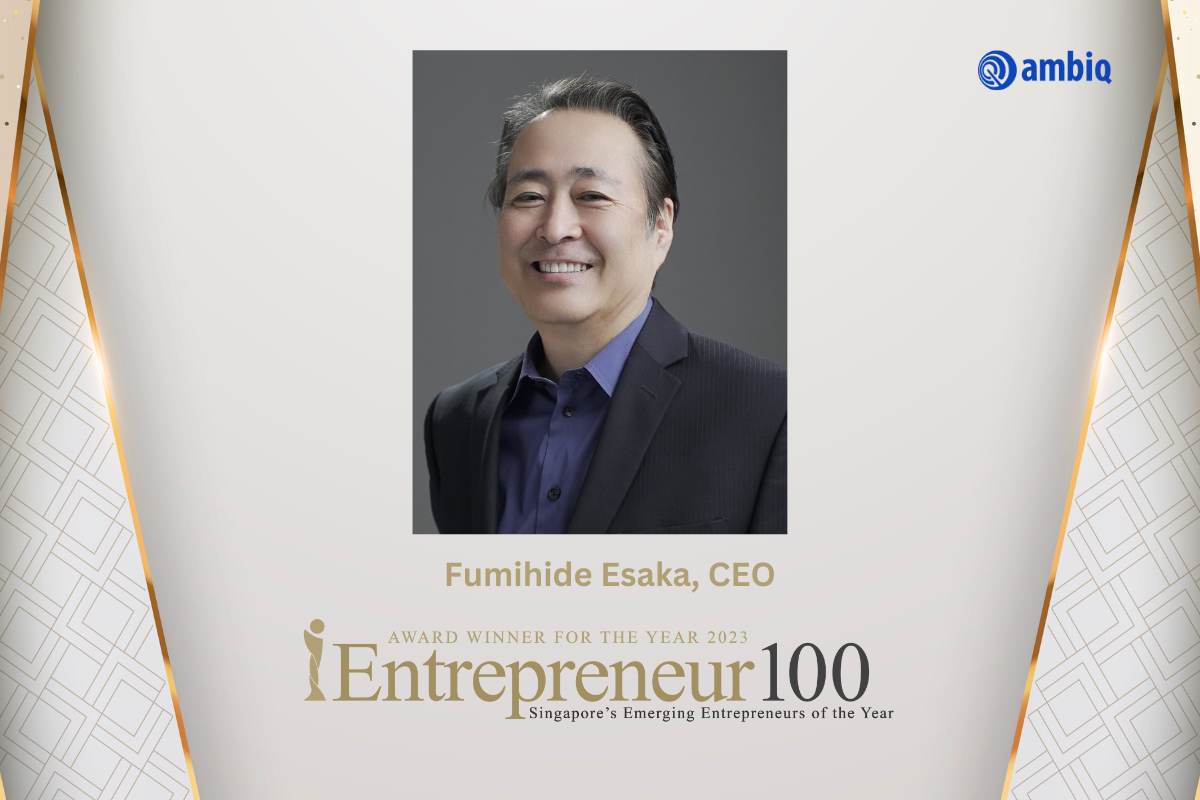 Ambiq’s CEO Fumihide Esaka Wins the Singapore Entrepreneur 100 Award 