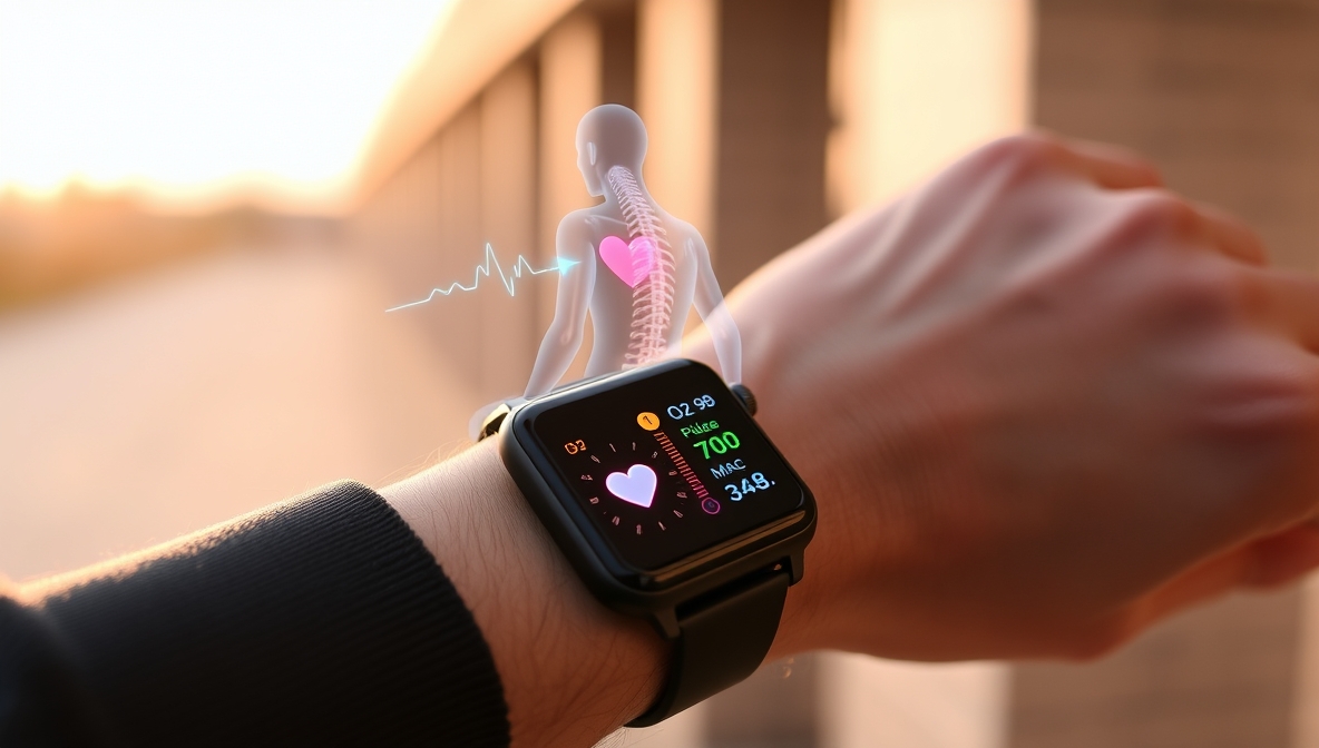 Flux Schnell A closeup of a persons wrist wearing a black smar 2 1