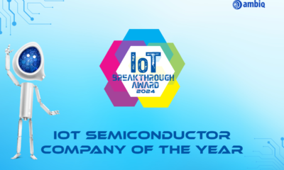 Ambiq Wins IoT breakthrough Semiconductor Company of the Year Award 2024 1200 x 800