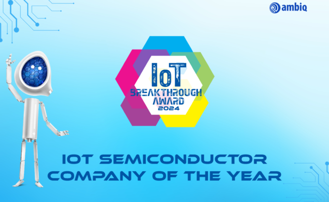 Ambiq Wins IoT breakthrough Semiconductor Company of the Year Award 2024 1200 x 800