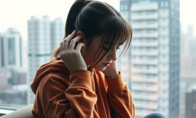OK Flux Schnell A young woman indoors sitting by a window with an 0
