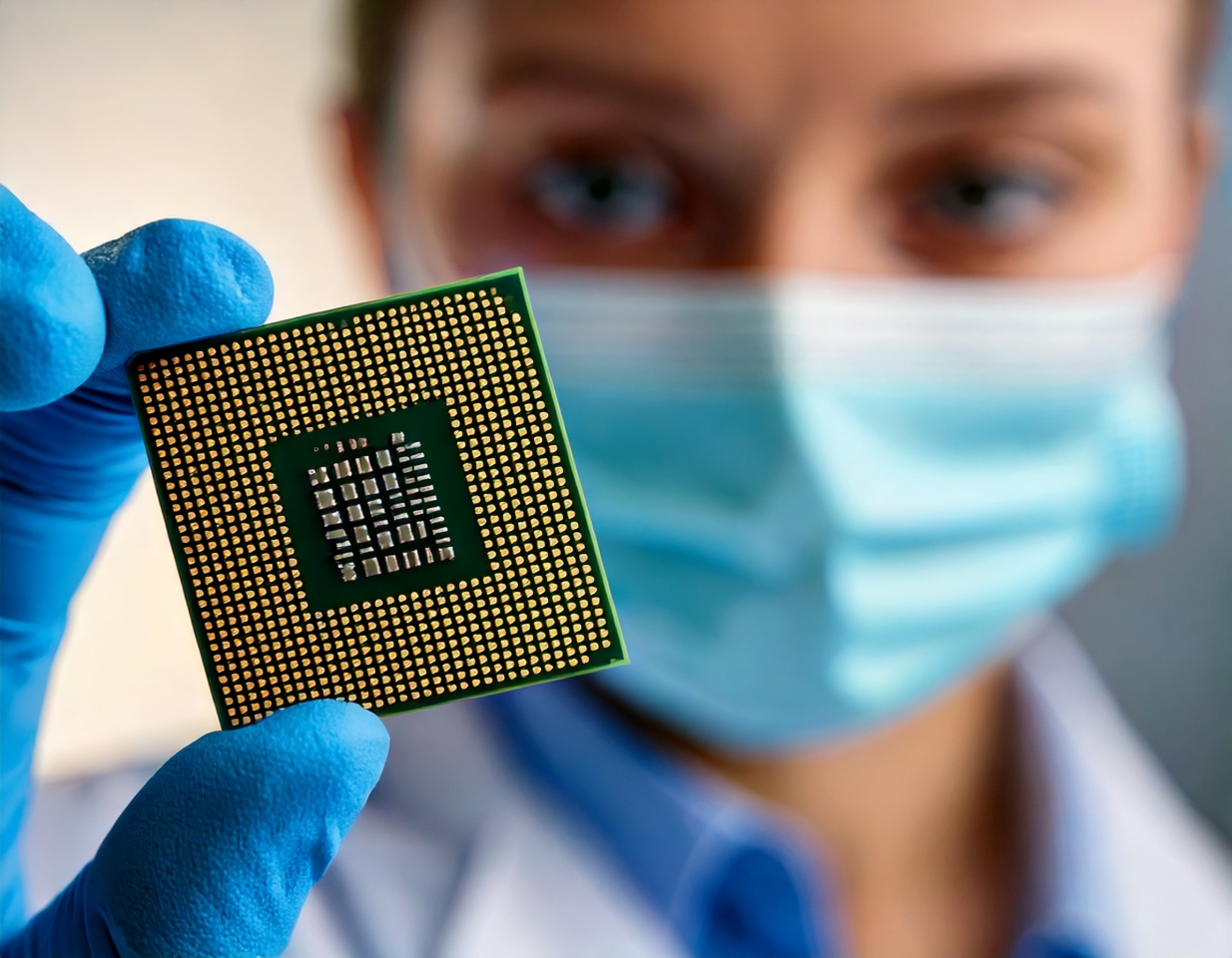 為穿戴式裝置選擇節能半導體的 4 個步驟 1 Firefly doctor close upshort of man holding chip 89274