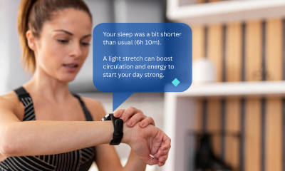 AI Powered Personal Health Coaches – Counting Steps Is Only the Beginning Woman with watch 1 1