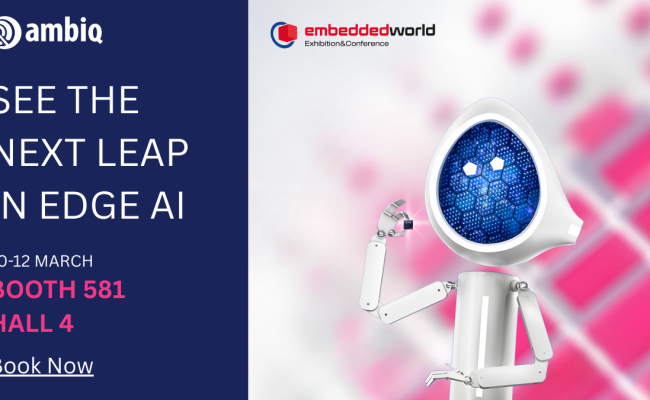 Ambiq at Embedded World 2026 1200 x 675 px 1