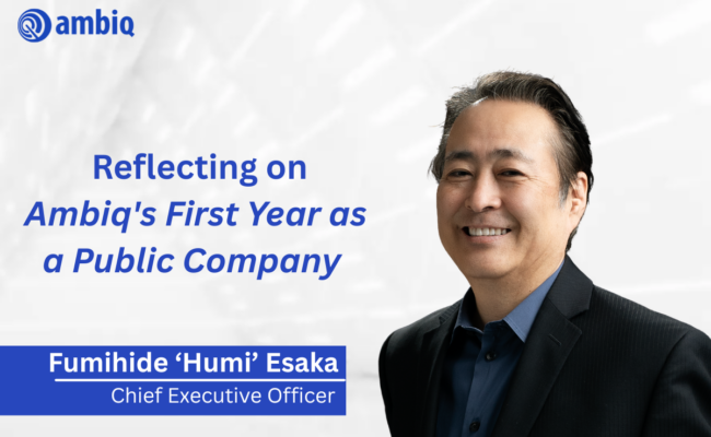 Ambiq CEO Fumihide Esaka 1 year IPO anniversary Letter