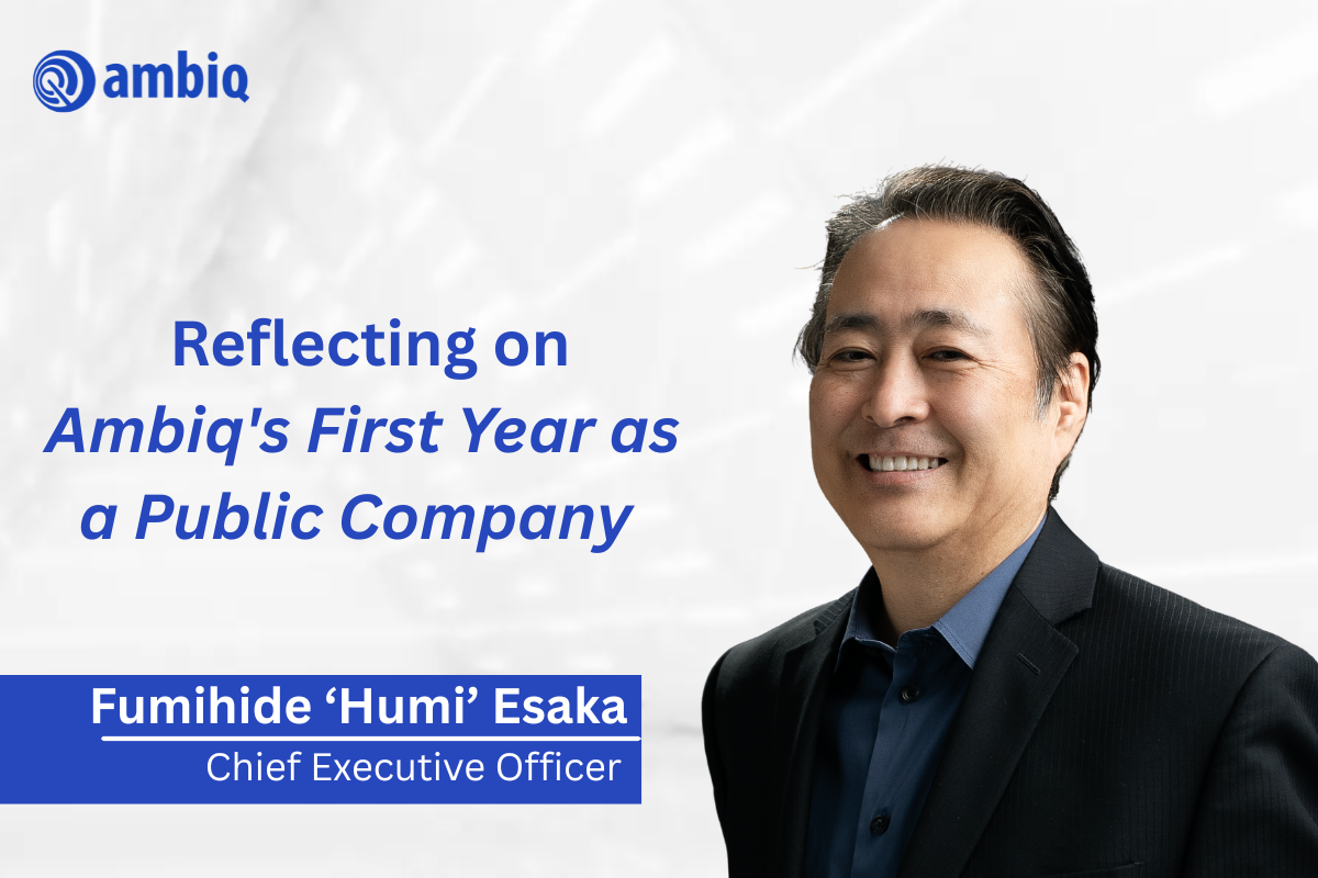 Ambiq CEO Fumihide Esaka 1 year IPO anniversary Letter